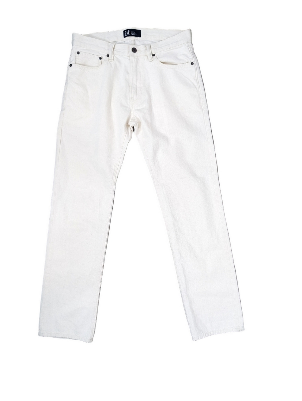 Gap Denim Men's Cream Jeans Straight Leg Ecru Size 29x30 cotton